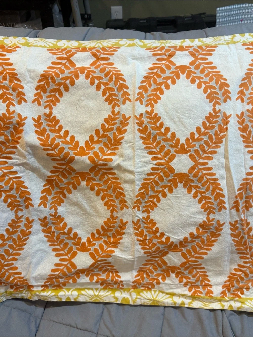 Orange Leaf Pattern pillow shams Urban Outfitters … Magical Thinking is brand
